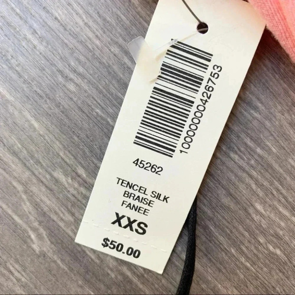 Aritzia Wilfred Blouse Y2K 2000s Deep Surplice Silk Wrap Front Top Pink XXS - Picture 10 of 16